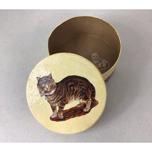 Vintage Victorian Cat Keepsake Treasure Box - Picture 4 of 9